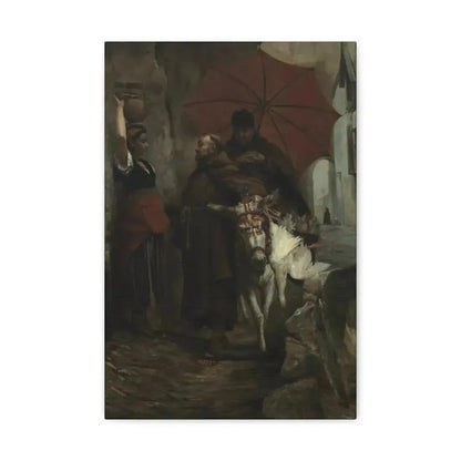 Jehan Georges Vibert (1840-1902) The Distraction - 1888 - Canvas Wall Art 12" x 18" 1.25" - The Sticker Space