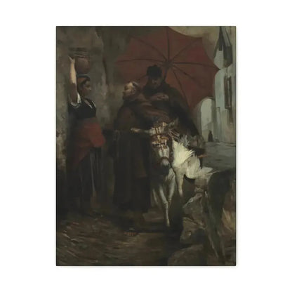 Jehan Georges Vibert (1840-1902) The Distraction - 1888 - Canvas Wall Art 18″ x 24″ 1.25" - The Sticker Space