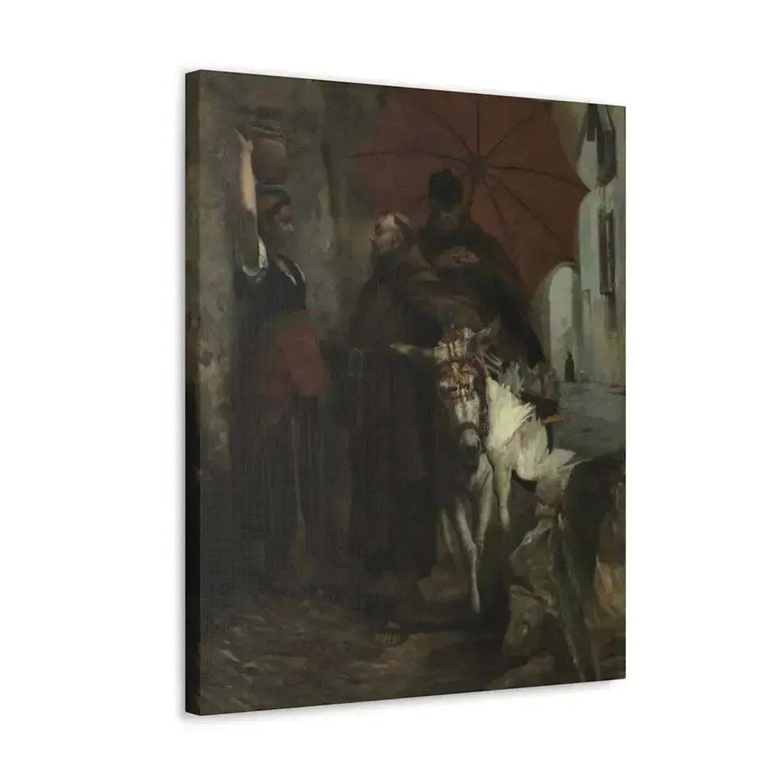 Jehan Georges Vibert (1840-1902) The Distraction - 1888 - Canvas Wall Art - The Sticker Space