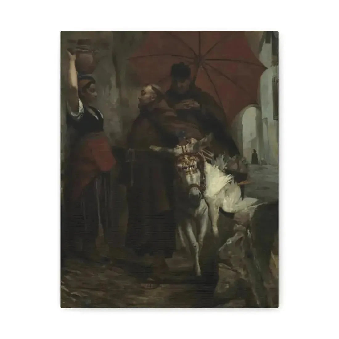 Jehan Georges Vibert (1840-1902) The Distraction - 1888 - Canvas Wall Art - The Sticker Space