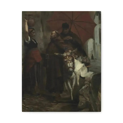 Jehan Georges Vibert (1840-1902) The Distraction - 1888 - Canvas Wall Art - The Sticker Space