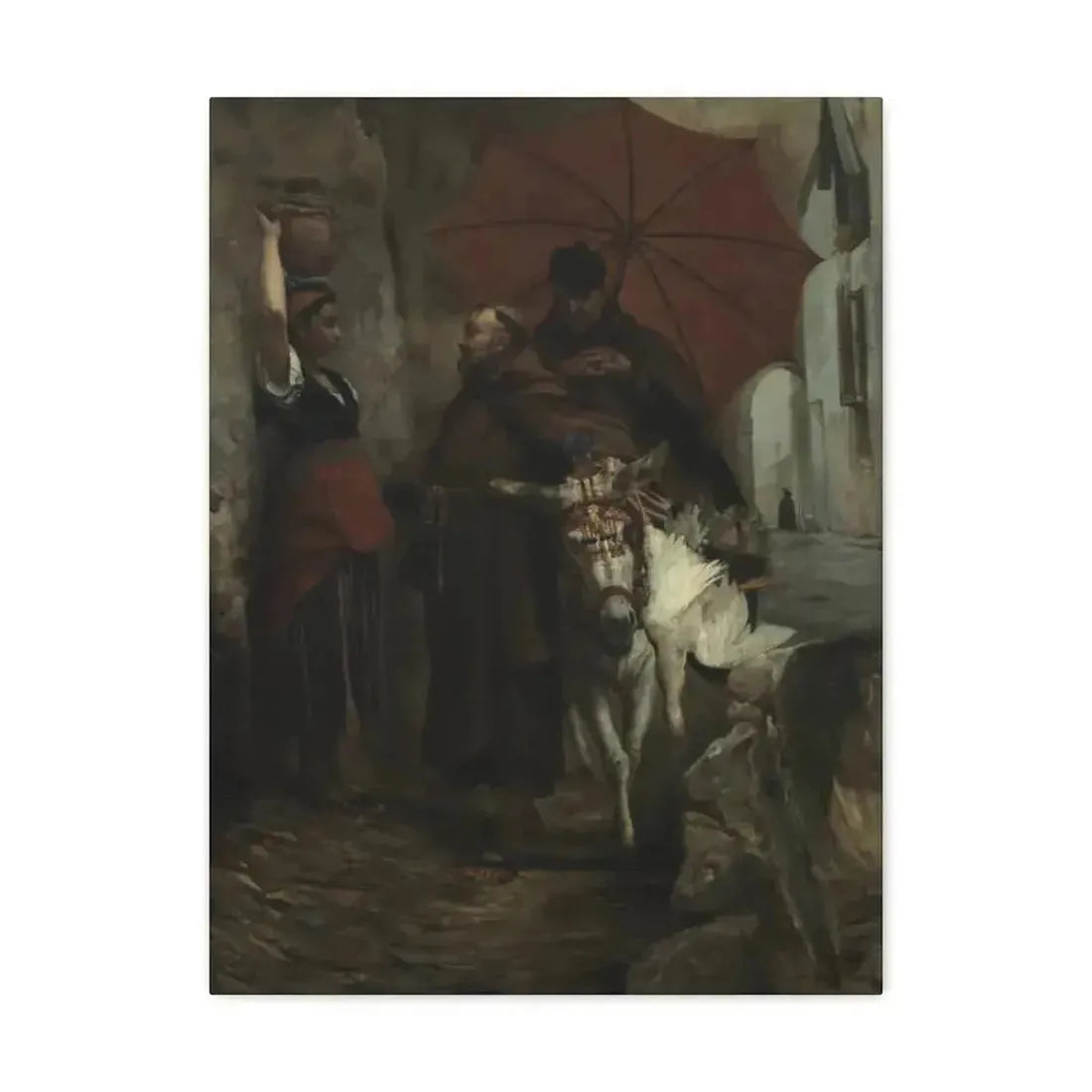 Jehan Georges Vibert (1840-1902) The Distraction - 1888 - Canvas Wall Art - The Sticker Space