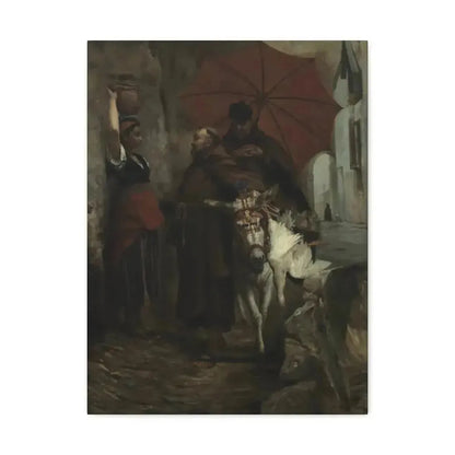 Jehan Georges Vibert (1840-1902) The Distraction - 1888 - Canvas Wall Art - The Sticker Space