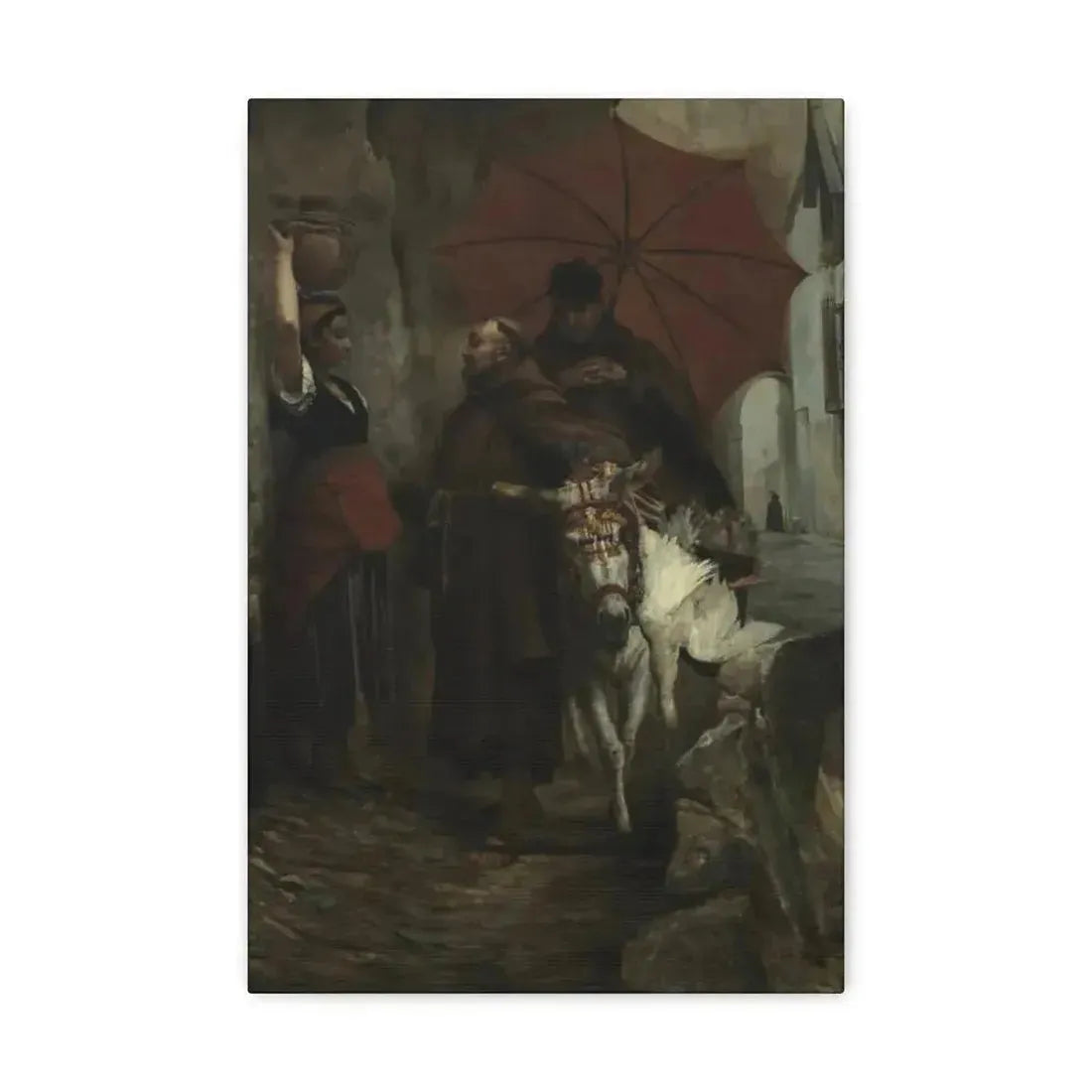 Jehan Georges Vibert (1840-1902) The Distraction - 1888 - Canvas Wall Art - The Sticker Space