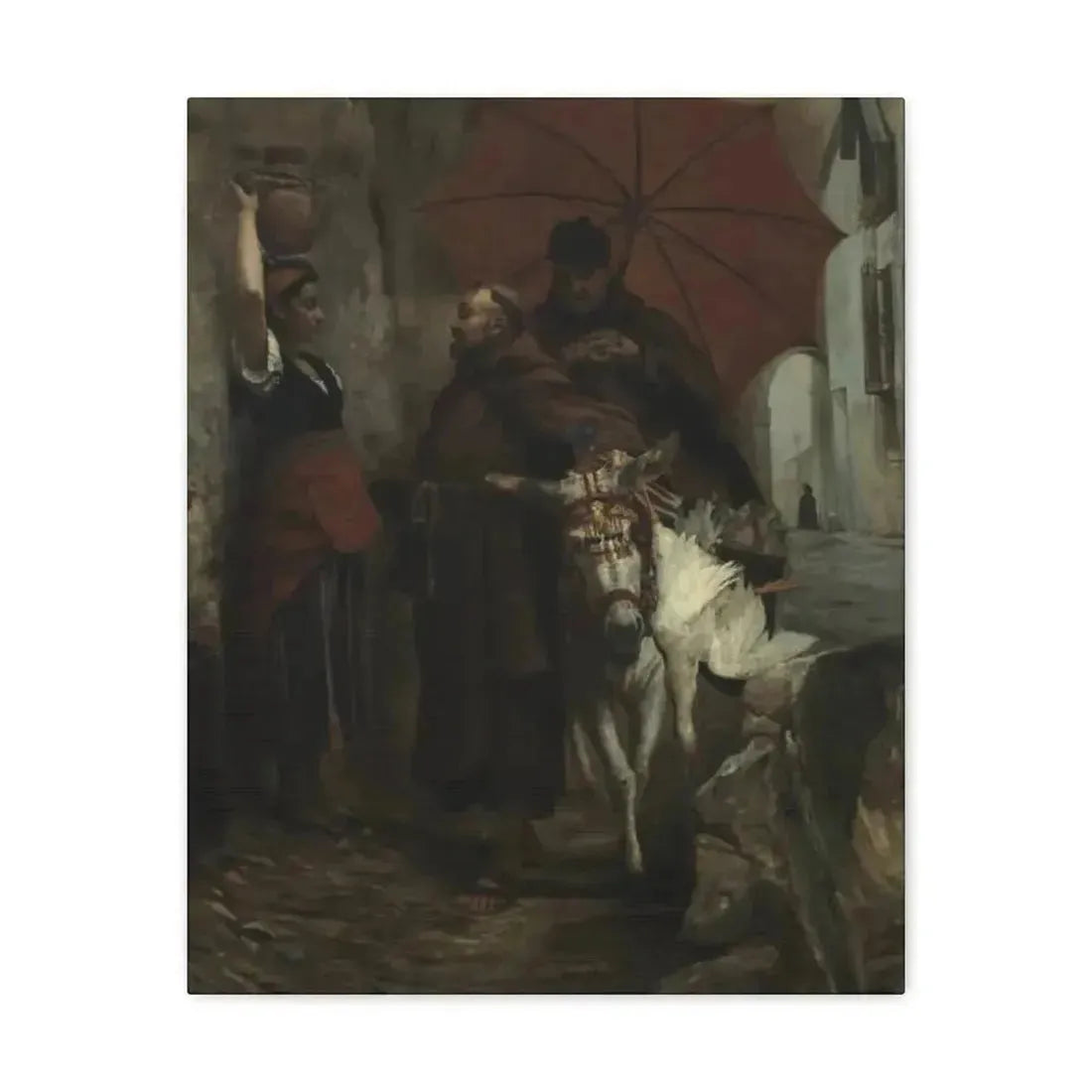 Jehan Georges Vibert (1840-1902) The Distraction - 1888 - Canvas Wall Art - The Sticker Space