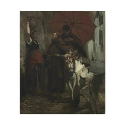 Jehan Georges Vibert (1840-1902) The Distraction - 1888 - Canvas Wall Art - The Sticker Space