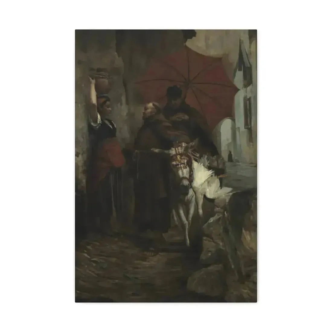 Jehan Georges Vibert (1840-1902) The Distraction - 1888 - Canvas Wall Art - The Sticker Space