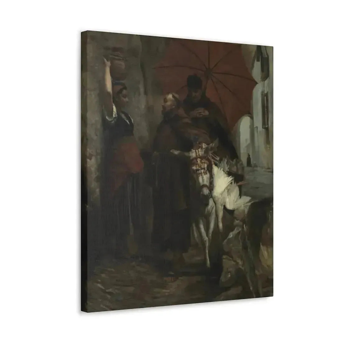 Jehan Georges Vibert (1840-1902) The Distraction - 1888 - Canvas Wall Art - The Sticker Space