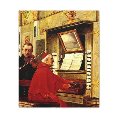 Jehan Georges Vibert (1840-1902) The Duet - 1897 - Canvas Wall Art 20″ x 24″ 1.25" - The Sticker Space