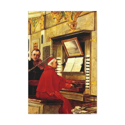 Jehan Georges Vibert (1840-1902) The Duet - 1897 - Canvas Wall Art 20″ x 30″ 1.25" - The Sticker Space
