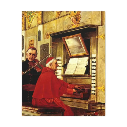 Jehan Georges Vibert (1840-1902) The Duet - 1897 - Canvas Wall Art 24″ x 30″ 1.25" - The Sticker Space