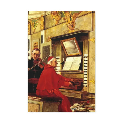 Jehan Georges Vibert (1840-1902) The Duet - 1897 - Canvas Wall Art 24″ x 36″ 1.25" - The Sticker Space