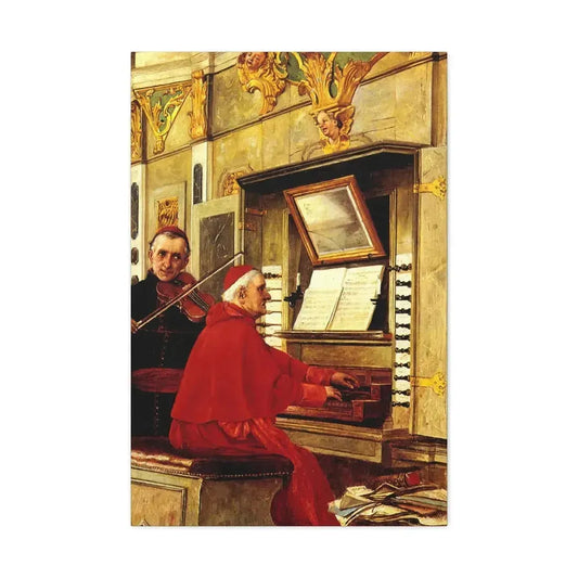 Jehan Georges Vibert (1840-1902) The Duet - 1897 - Canvas Wall Art 24″ x 36″ 1.25" - The Sticker Space