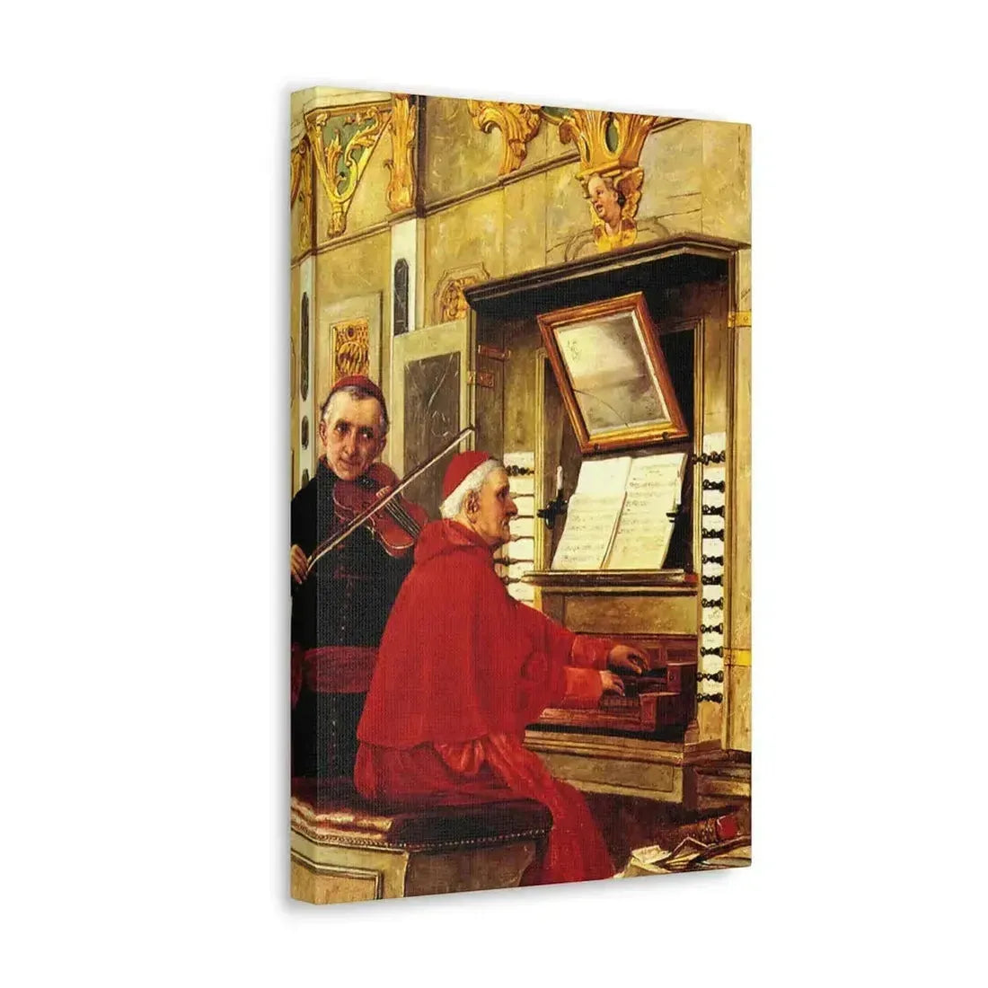 Jehan Georges Vibert (1840-1902) The Duet - 1897 - Canvas Wall Art - The Sticker Space