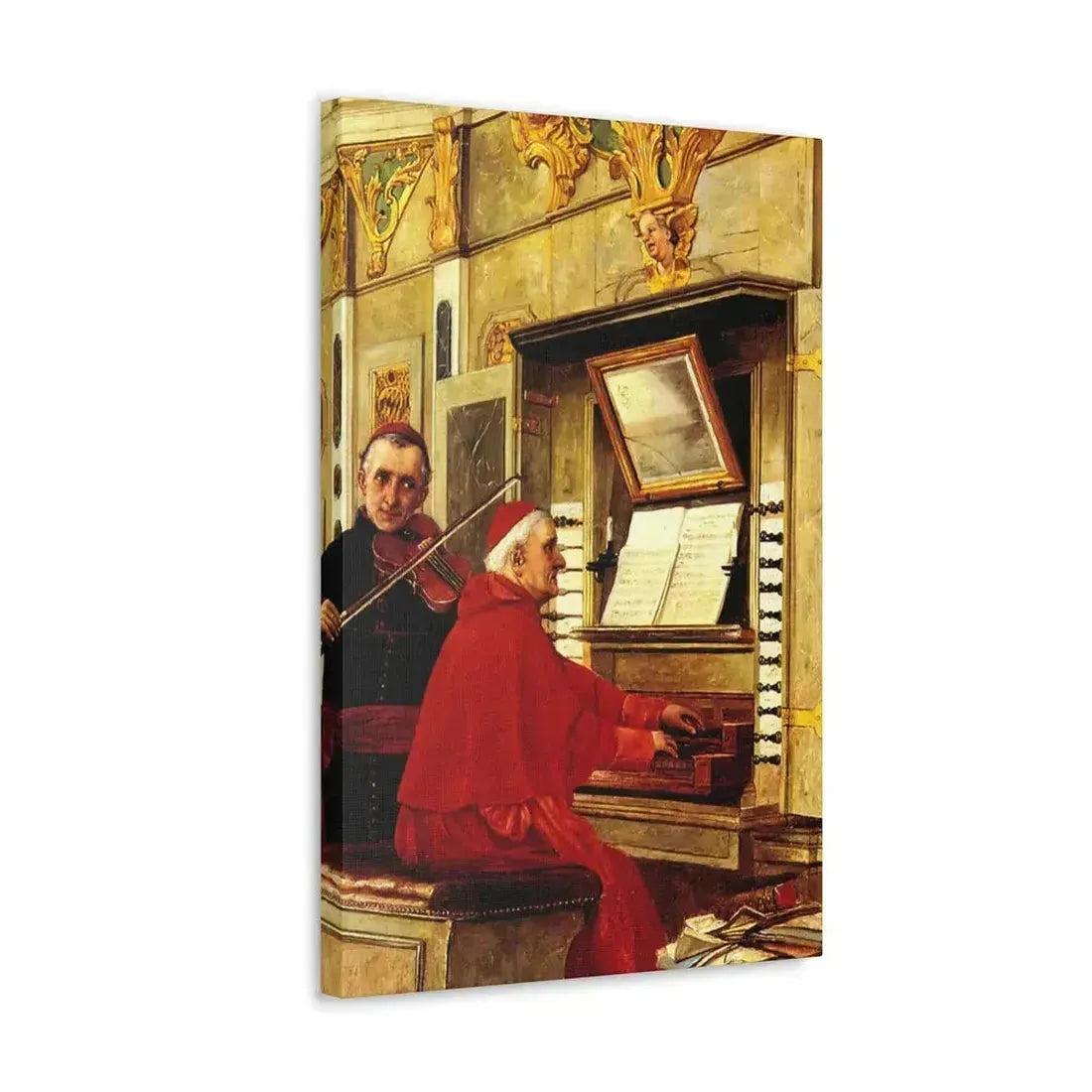 Jehan Georges Vibert (1840-1902) The Duet - 1897 - Canvas Wall Art - The Sticker Space