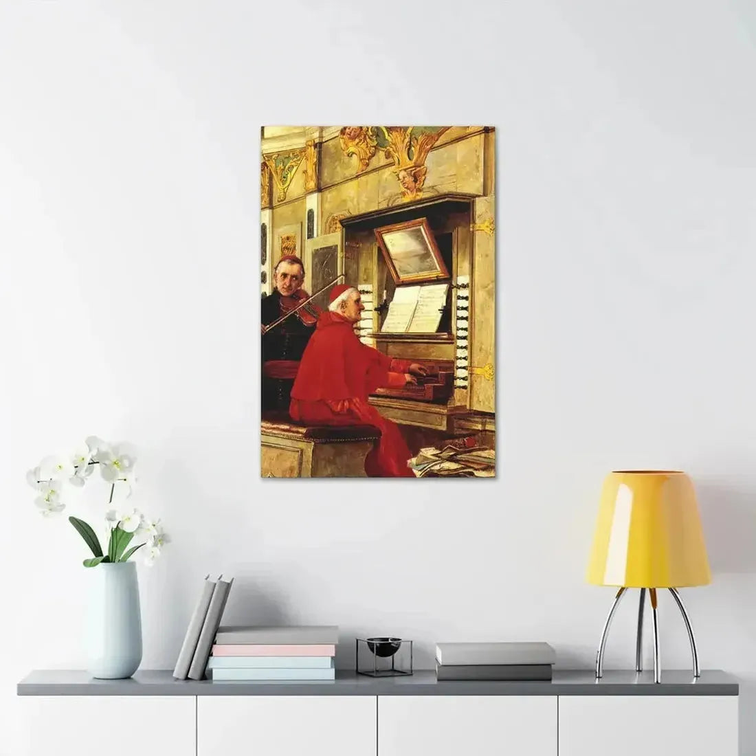 Jehan Georges Vibert (1840-1902) The Duet - 1897 - Canvas Wall Art - The Sticker Space