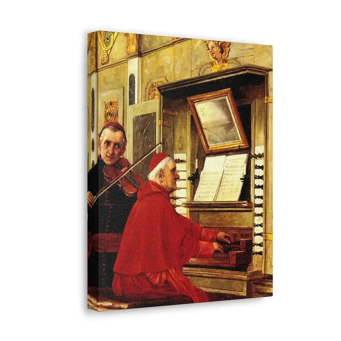 Jehan Georges Vibert (1840-1902) The Duet - 1897 - Canvas Wall Art - The Sticker Space