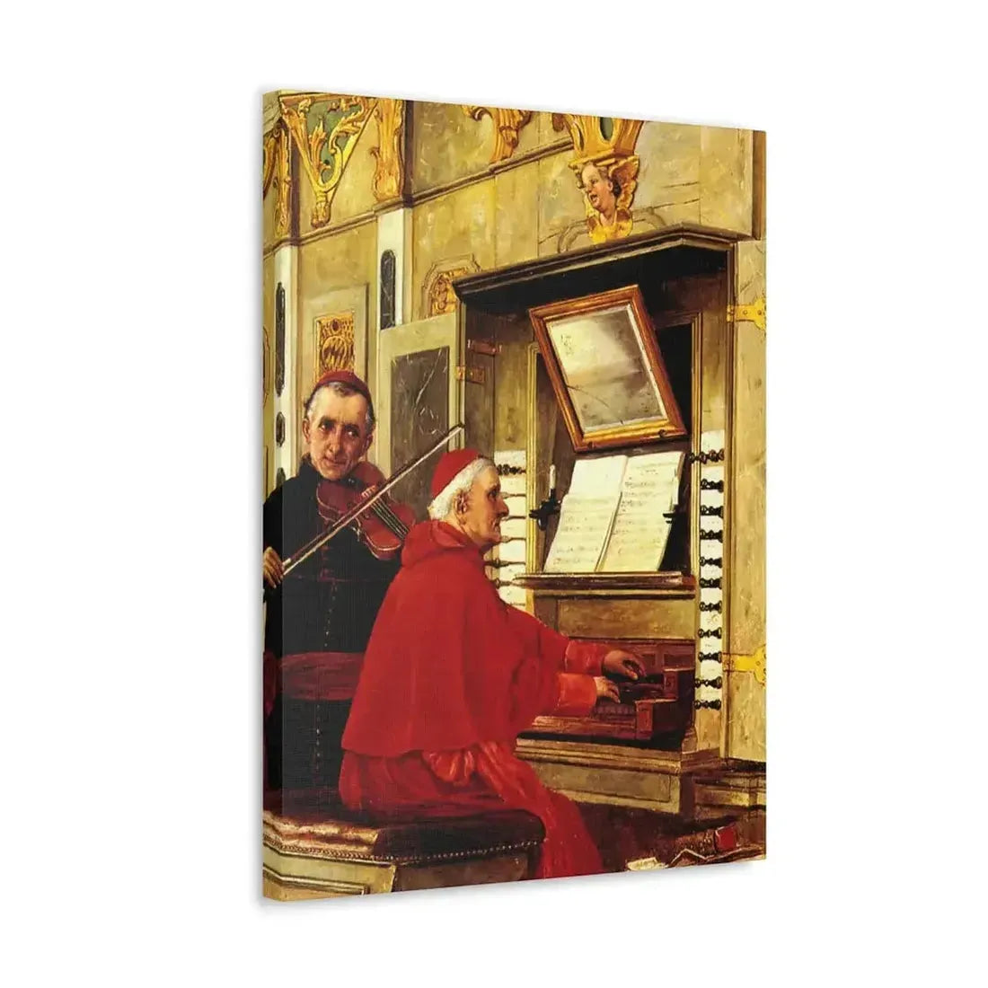 Jehan Georges Vibert (1840-1902) The Duet - 1897 - Canvas Wall Art - The Sticker Space