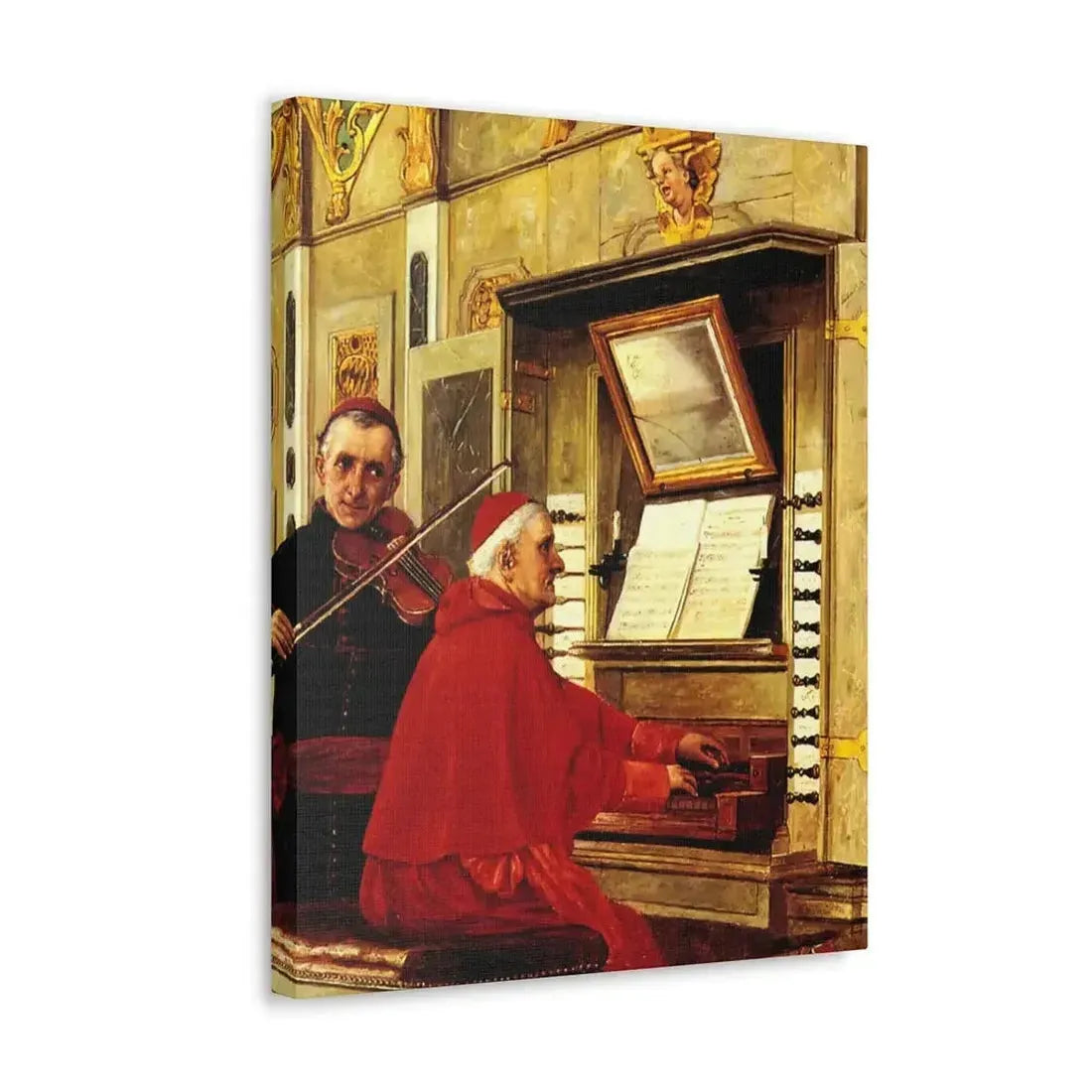 Jehan Georges Vibert (1840-1902) The Duet - 1897 - Canvas Wall Art - The Sticker Space