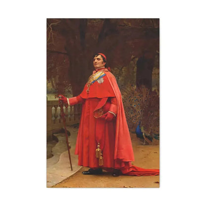Jehan Georges Vibert (1840-1902) The Preening Peacock - Canvas Wall Art 20″ x 30″ 1.25" - The Sticker Space