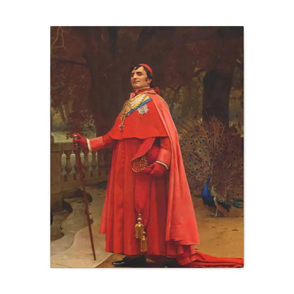 Jehan Georges Vibert (1840-1902) The Preening Peacock - Canvas Wall Art 24″ x 30″ 1.25" - The Sticker Space