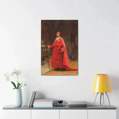 Jehan Georges Vibert (1840-1902) The Preening Peacock - Canvas Wall Art - The Sticker Space