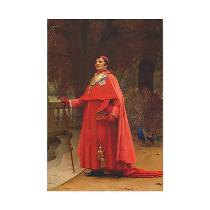 Jehan Georges Vibert (1840-1902) The Preening Peacock - Canvas Wall Art - The Sticker Space