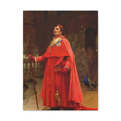 Jehan Georges Vibert (1840-1902) The Preening Peacock - Canvas Wall Art - The Sticker Space