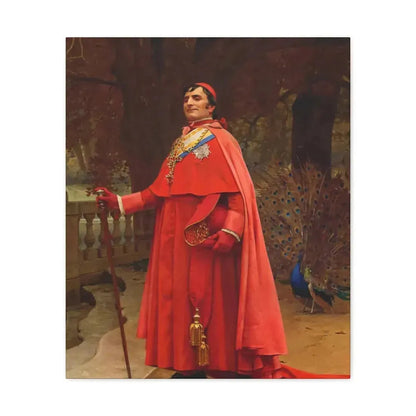 Jehan Georges Vibert (1840-1902) The Preening Peacock - Canvas Wall Art - The Sticker Space