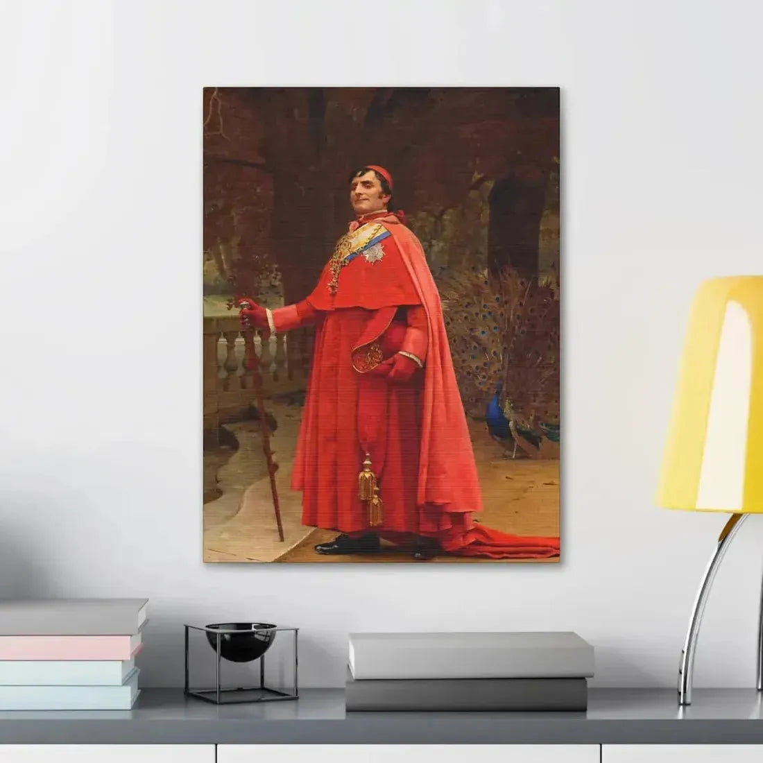 Jehan Georges Vibert (1840-1902) The Preening Peacock - Canvas Wall Art - The Sticker Space