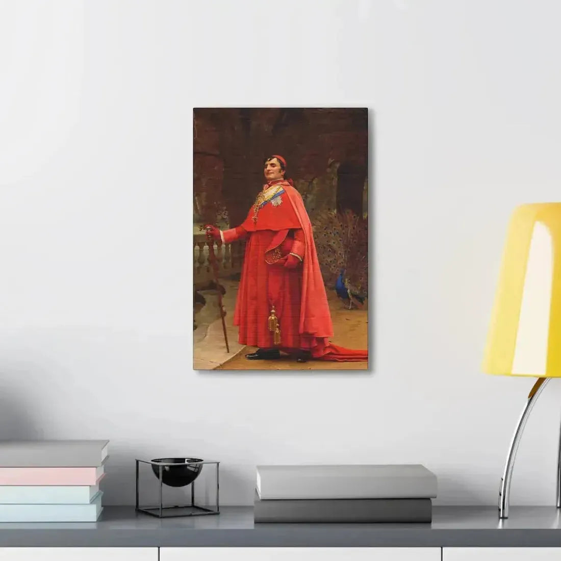 Jehan Georges Vibert (1840-1902) The Preening Peacock - Canvas Wall Art - The Sticker Space