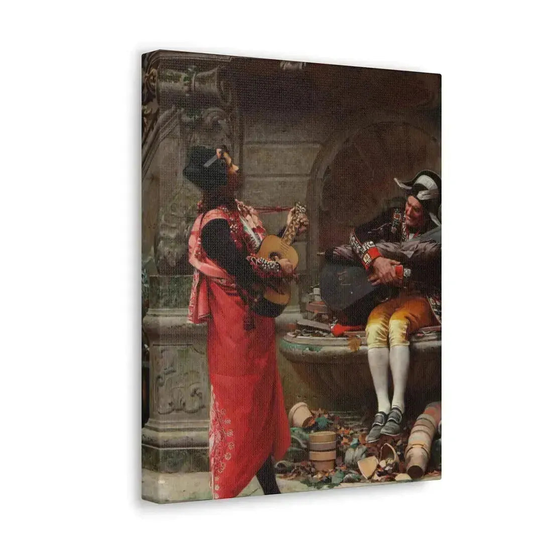 Jehan Georges Vibert (1840-1902) The Serenade - Canvas Wall Art - The Sticker Space