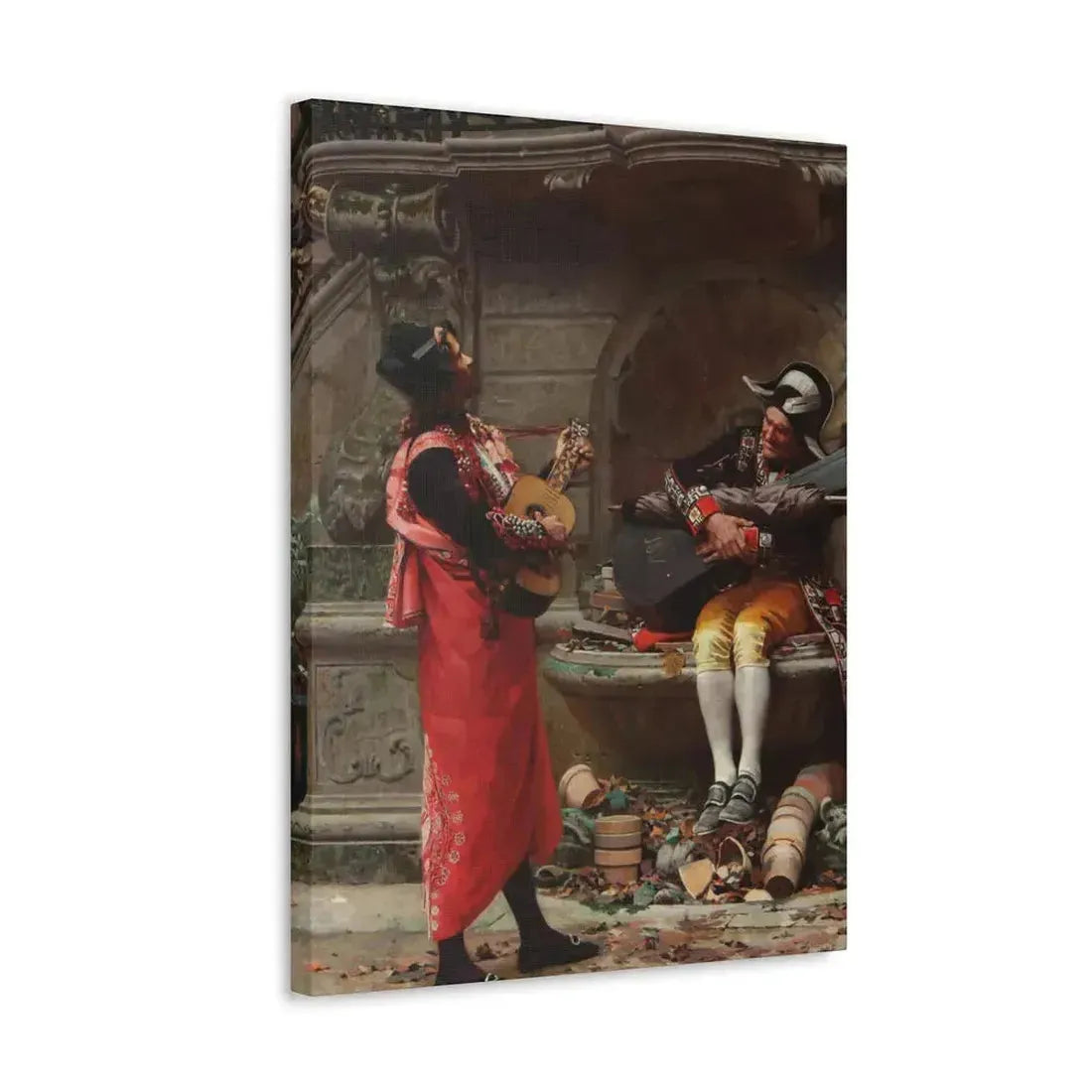 Jehan Georges Vibert (1840-1902) The Serenade - Canvas Wall Art - The Sticker Space