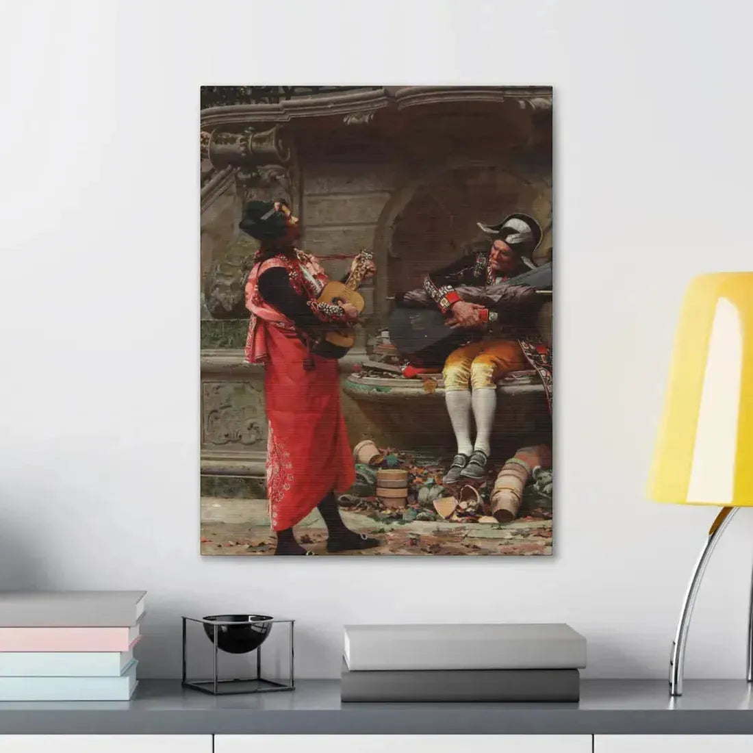 Jehan Georges Vibert (1840-1902) The Serenade - Canvas Wall Art - The Sticker Space