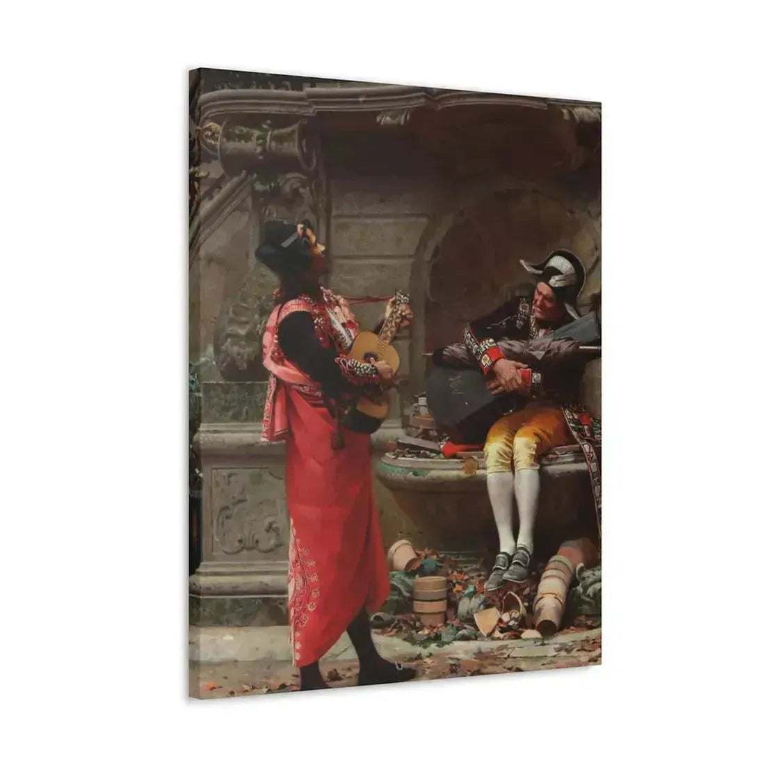 Jehan Georges Vibert (1840-1902) The Serenade - Canvas Wall Art - The Sticker Space