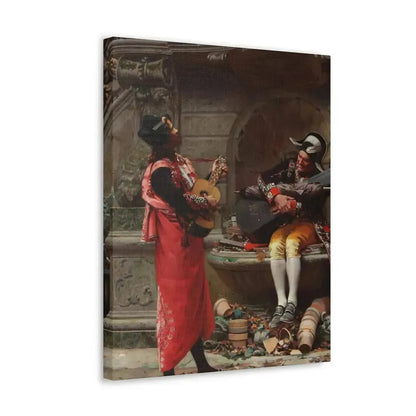 Jehan Georges Vibert (1840-1902) The Serenade - Canvas Wall Art - The Sticker Space