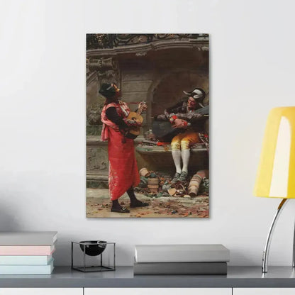 Jehan Georges Vibert (1840-1902) The Serenade - Canvas Wall Art - The Sticker Space