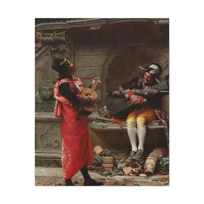Jehan Georges Vibert (1840-1902) The Serenade - Canvas Wall Art - The Sticker Space