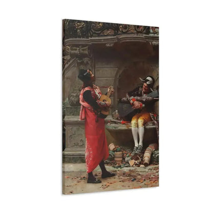 Jehan Georges Vibert (1840-1902) The Serenade - Canvas Wall Art - The Sticker Space