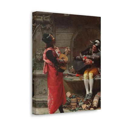 Jehan Georges Vibert (1840-1902) The Serenade - Canvas Wall Art - The Sticker Space
