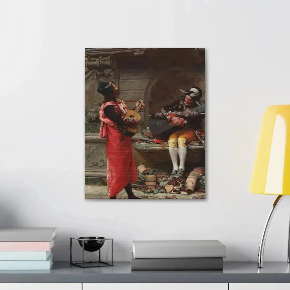 Jehan Georges Vibert (1840-1902) The Serenade - Canvas Wall Art - The Sticker Space