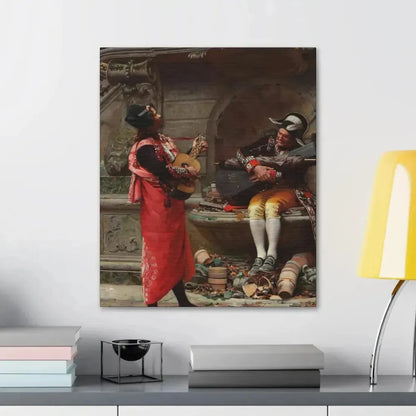 Jehan Georges Vibert (1840-1902) The Serenade - Canvas Wall Art - The Sticker Space