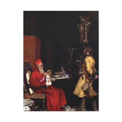 Jehan Georges Vibert (1840-1902) The State Secret 1875 - Canvas Wall Art 18″ x 24″ 1.25" - The Sticker Space