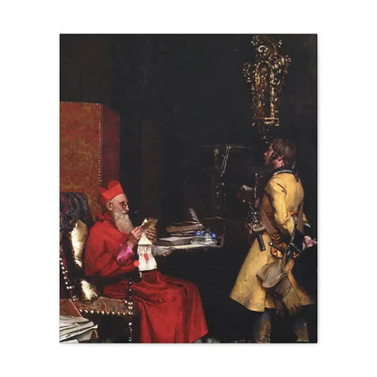 Jehan Georges Vibert (1840-1902) The State Secret 1875 - Canvas Wall Art 20″ x 24″ 1.25" - The Sticker Space