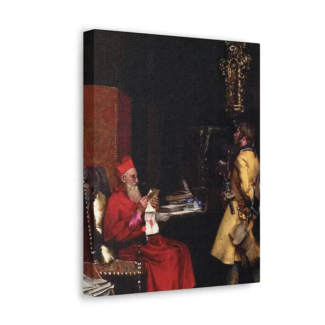 Jehan Georges Vibert (1840-1902) The State Secret 1875 - Canvas Wall Art - The Sticker Space