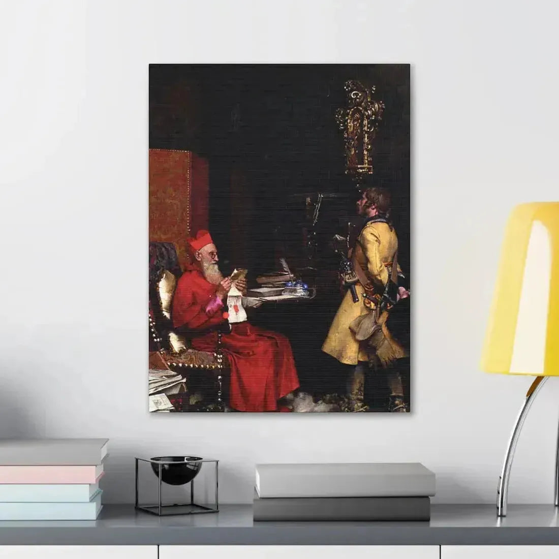 Jehan Georges Vibert (1840-1902) The State Secret 1875 - Canvas Wall Art - The Sticker Space