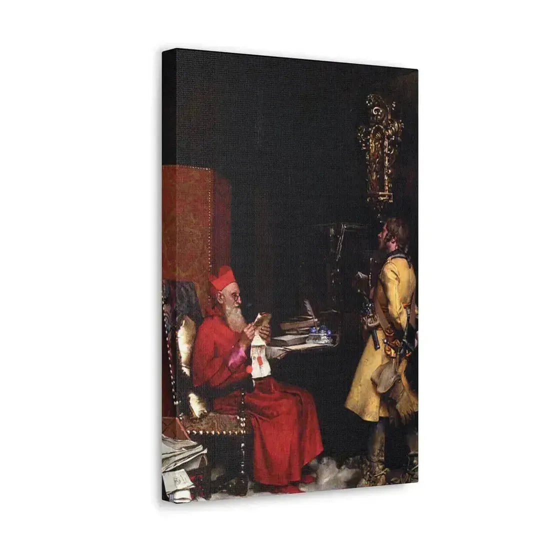 Jehan Georges Vibert (1840-1902) The State Secret 1875 - Canvas Wall Art - The Sticker Space