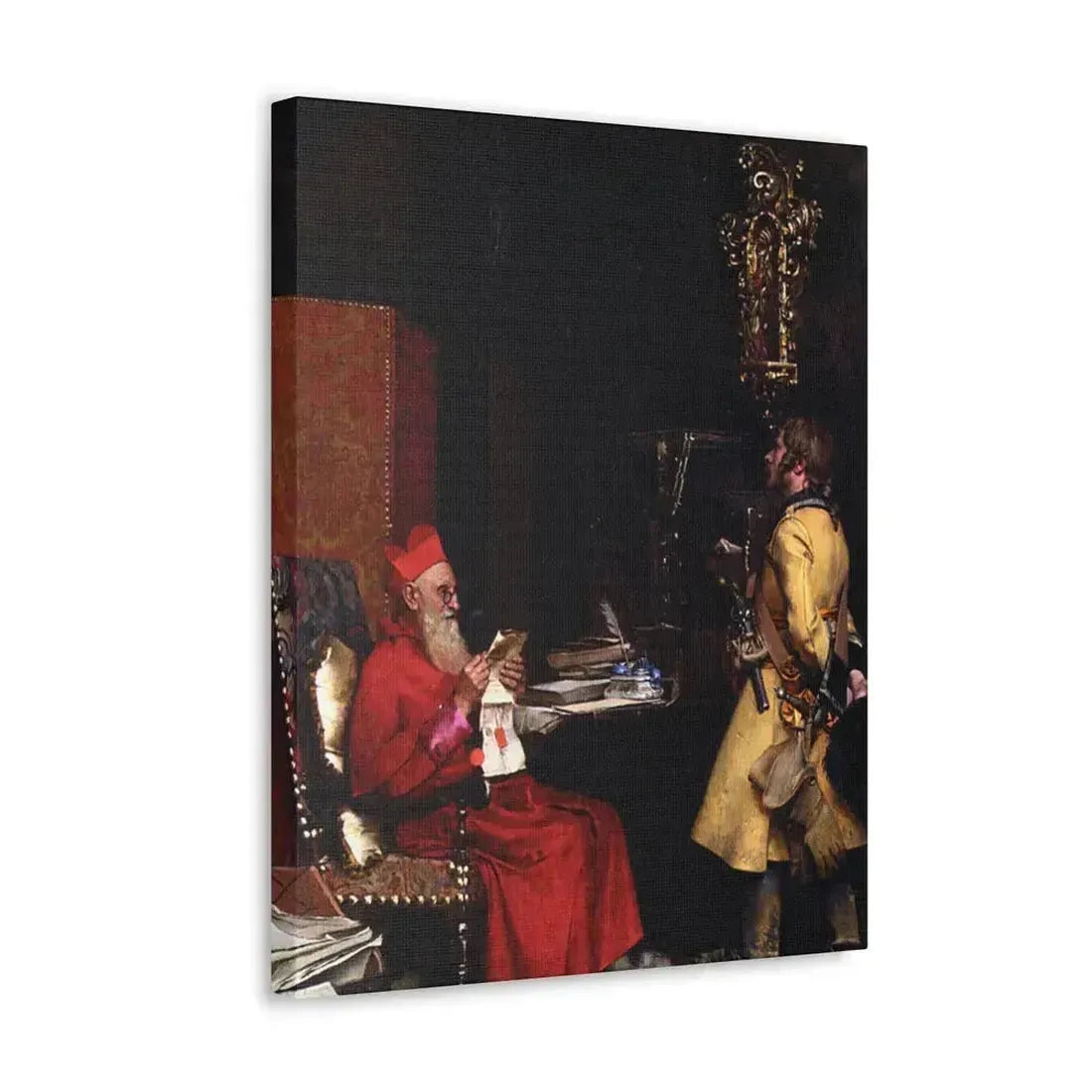 Jehan Georges Vibert (1840-1902) The State Secret 1875 - Canvas Wall Art - The Sticker Space