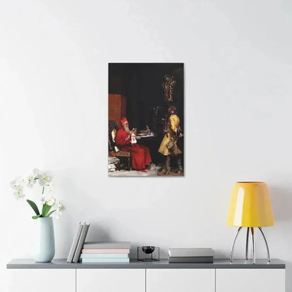 Jehan Georges Vibert (1840-1902) The State Secret 1875 - Canvas Wall Art - The Sticker Space