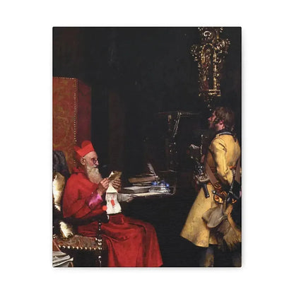 Jehan Georges Vibert (1840-1902) The State Secret 1875 - Canvas Wall Art - The Sticker Space